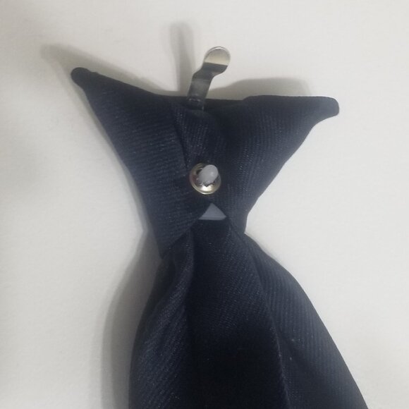 navy blue Puritan Special Edition men's polyester clip on tie - Picture 3 of 6